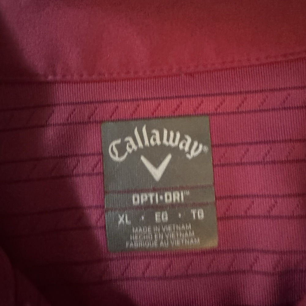 Men's XL Callaway Opti-Dri Striped Golf Polo Cedar Crest Golf Club Tennessee - Picture 2 of 4